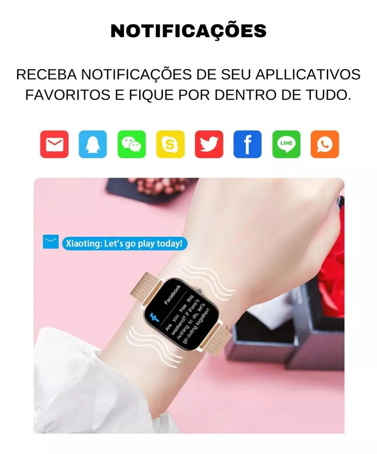 Smart Watch Fitness Unissex