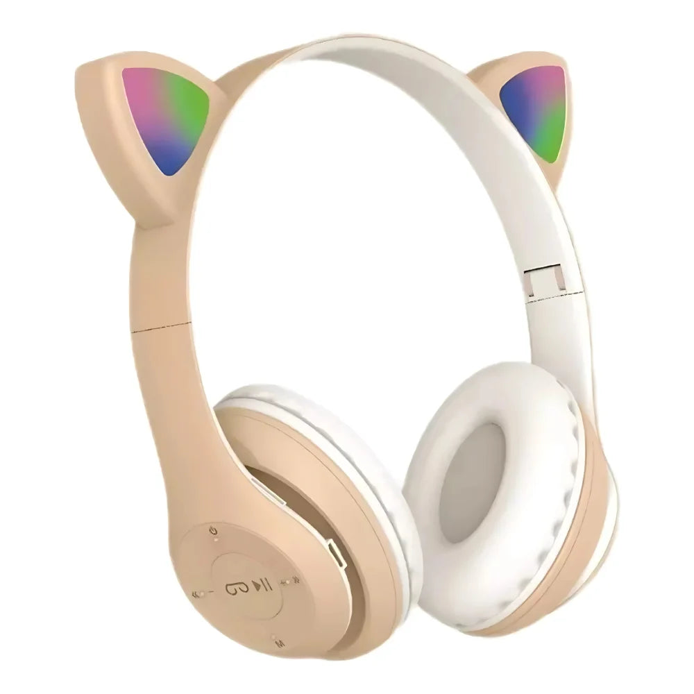 Bluetooth Kitten Ear Headset Led Boy Girl Varied Colors