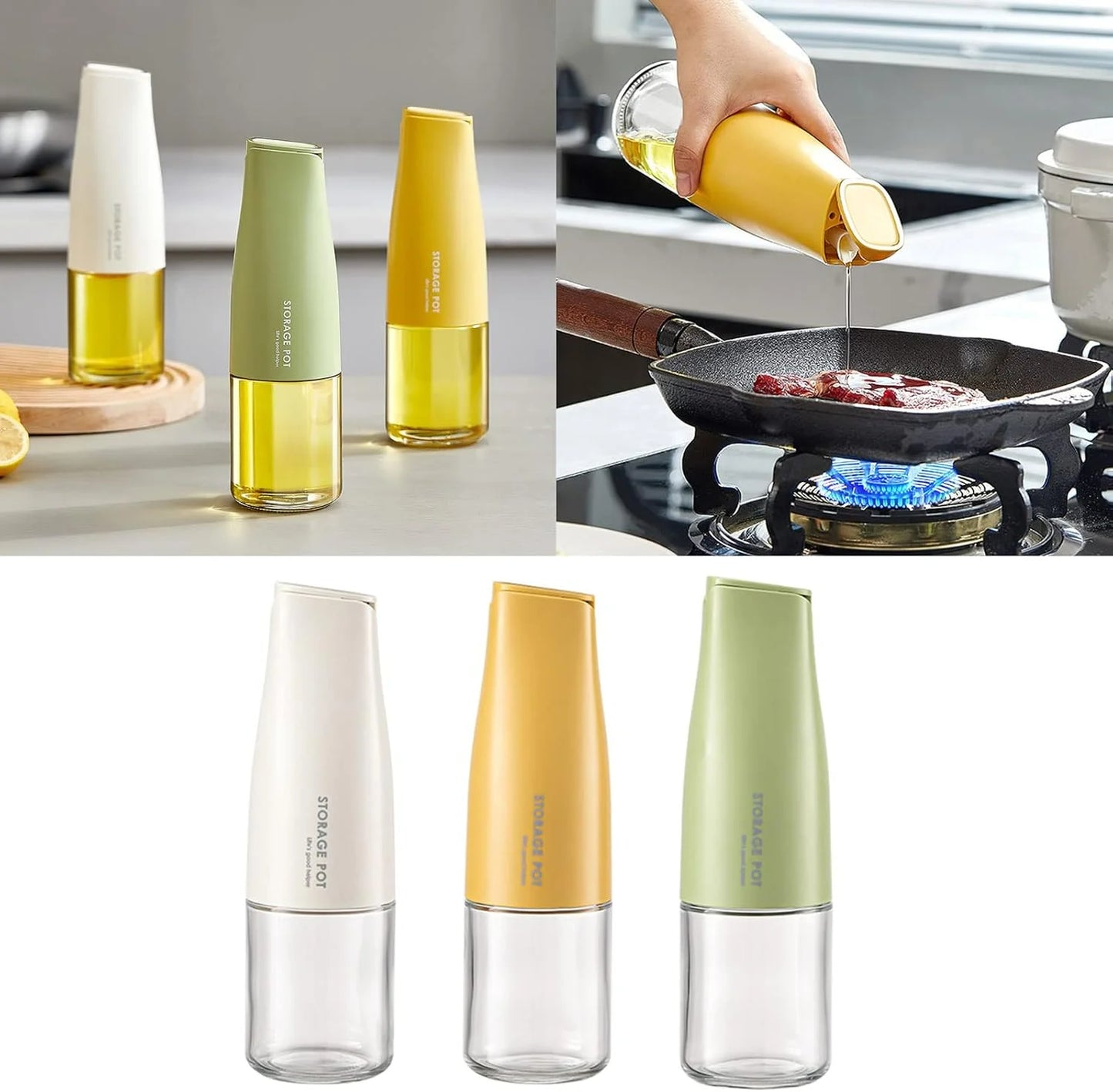 500 ml Automatic and Functional Oil Vinegar Oil Dispenser Dispenser 500 ml Oil Dispensing Bottles