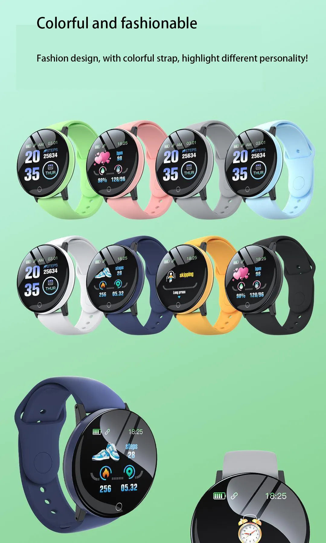 Smartwatch com monitor de frequência cardíaca