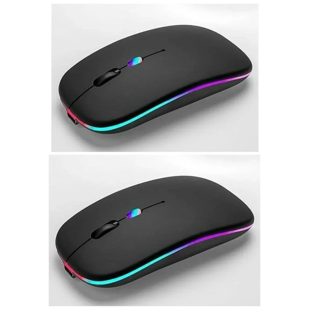 Mouse Sem Fio com Bluetooth Recarregável Wireless Led