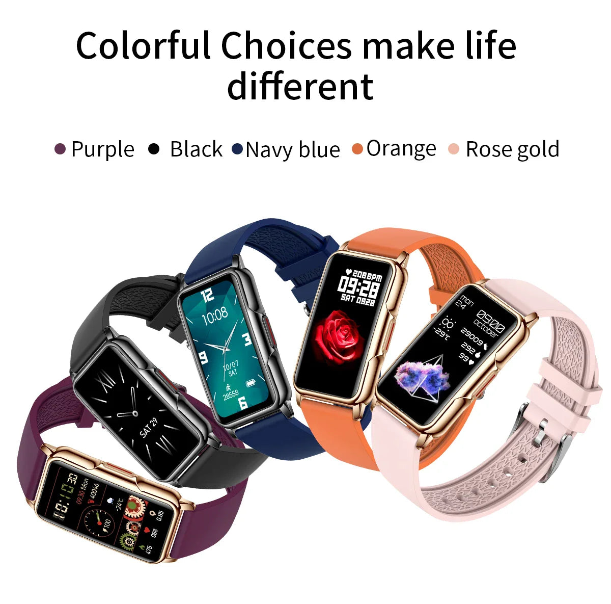 Smartwatch H80 para mulheres, frequência cardíaca, monitor de sono, smartwatch para IOS e Android, pedômetro esportivo, linda pulseira, fêmea, novo, 2024