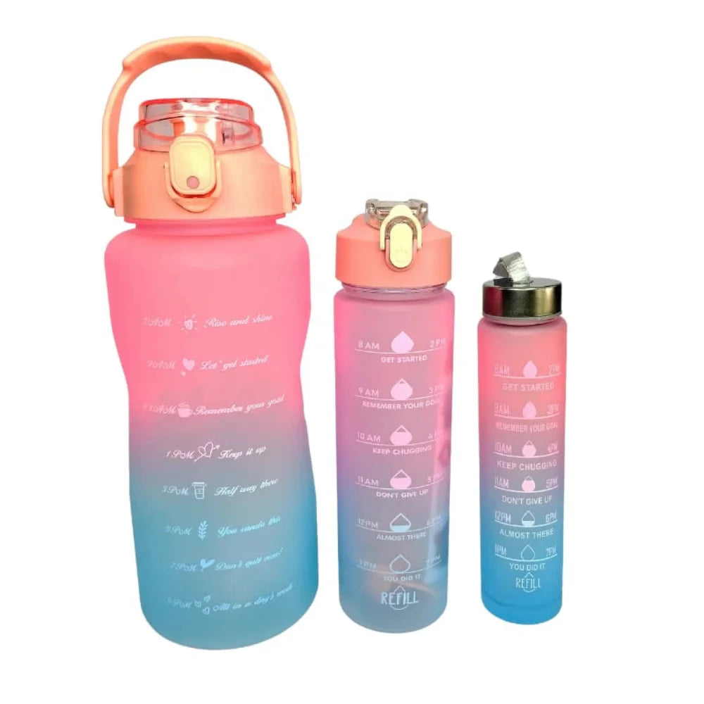 Garrafa De Água Squeeze Kit Com 3
