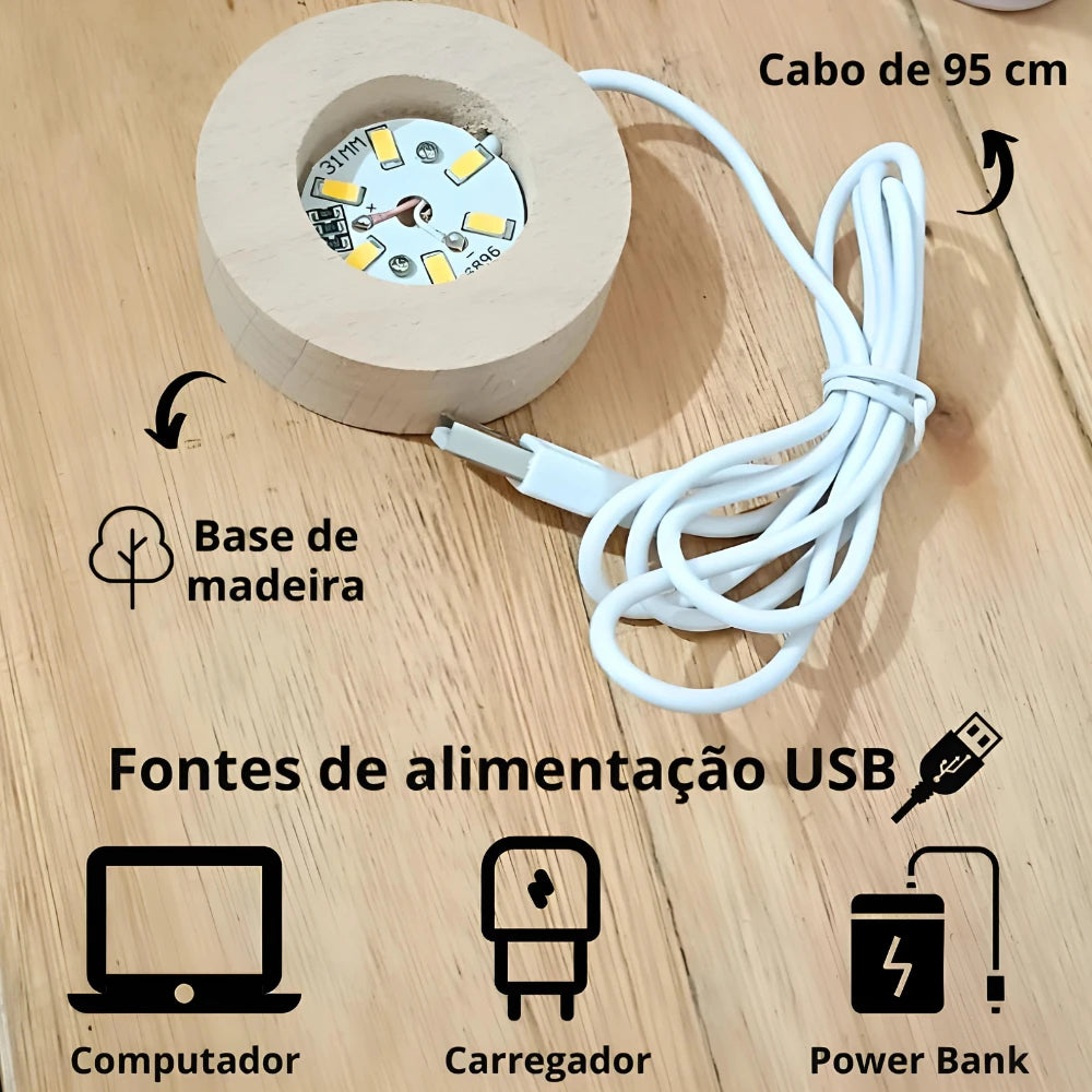 Mini Luminária de Cristal