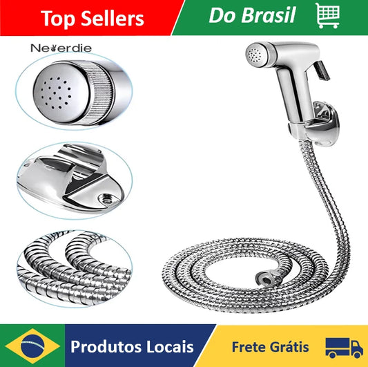 Chrome Toilet Shower 100% Full Luxury Metal Inox - Neverdie Store