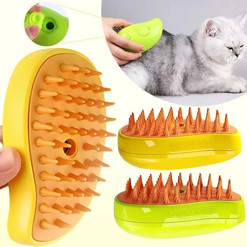 Escova de banho elétrica com jato de água para animais de estimação