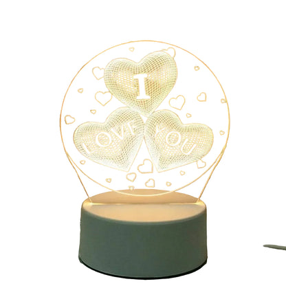 Luminária Lousa De Mesa 3D Com Led