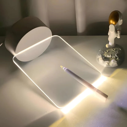 Luminária Lousa De Mesa 3D Com Led