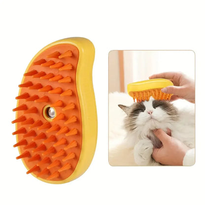 Escova de banho elétrica com jato de água para animais de estimação