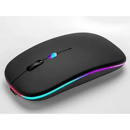 Mouse Sem Fio com Bluetooth Recarregável Wireless Led