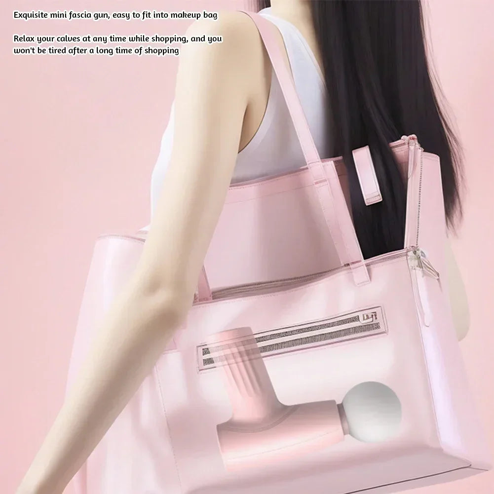 Muscle Mini Pink Massage Gun Deep Tissue Handheld Massage Gun Therapy Gun Fascia Gun Massagegun Massagers Handheld Deep Tissue