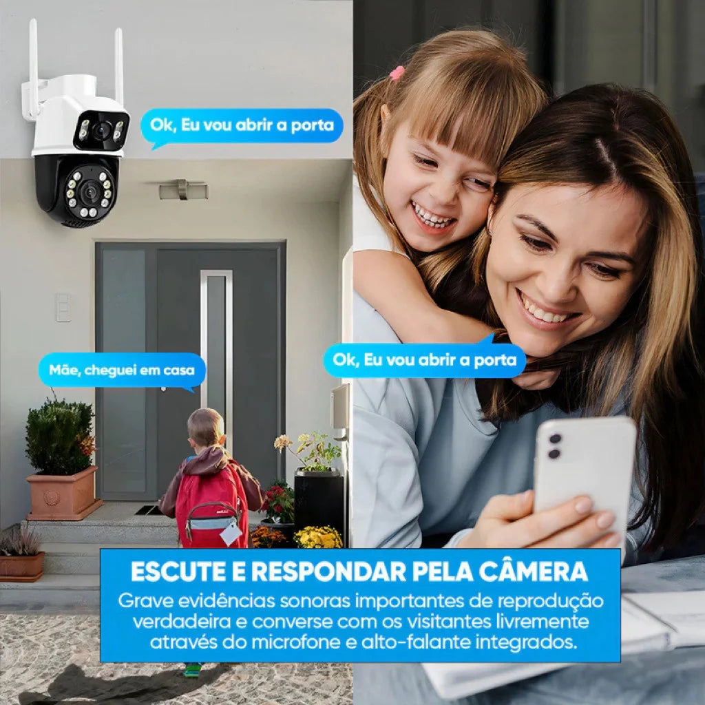 Câmera de Segurança A28B WiFi Dual 1080P 3MP