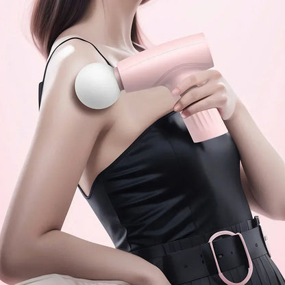 Muscle Mini Pink Massage Gun Deep Tissue Handheld Massage Gun Therapy Gun Fascia Gun Massagegun Massagers Handheld Deep Tissue