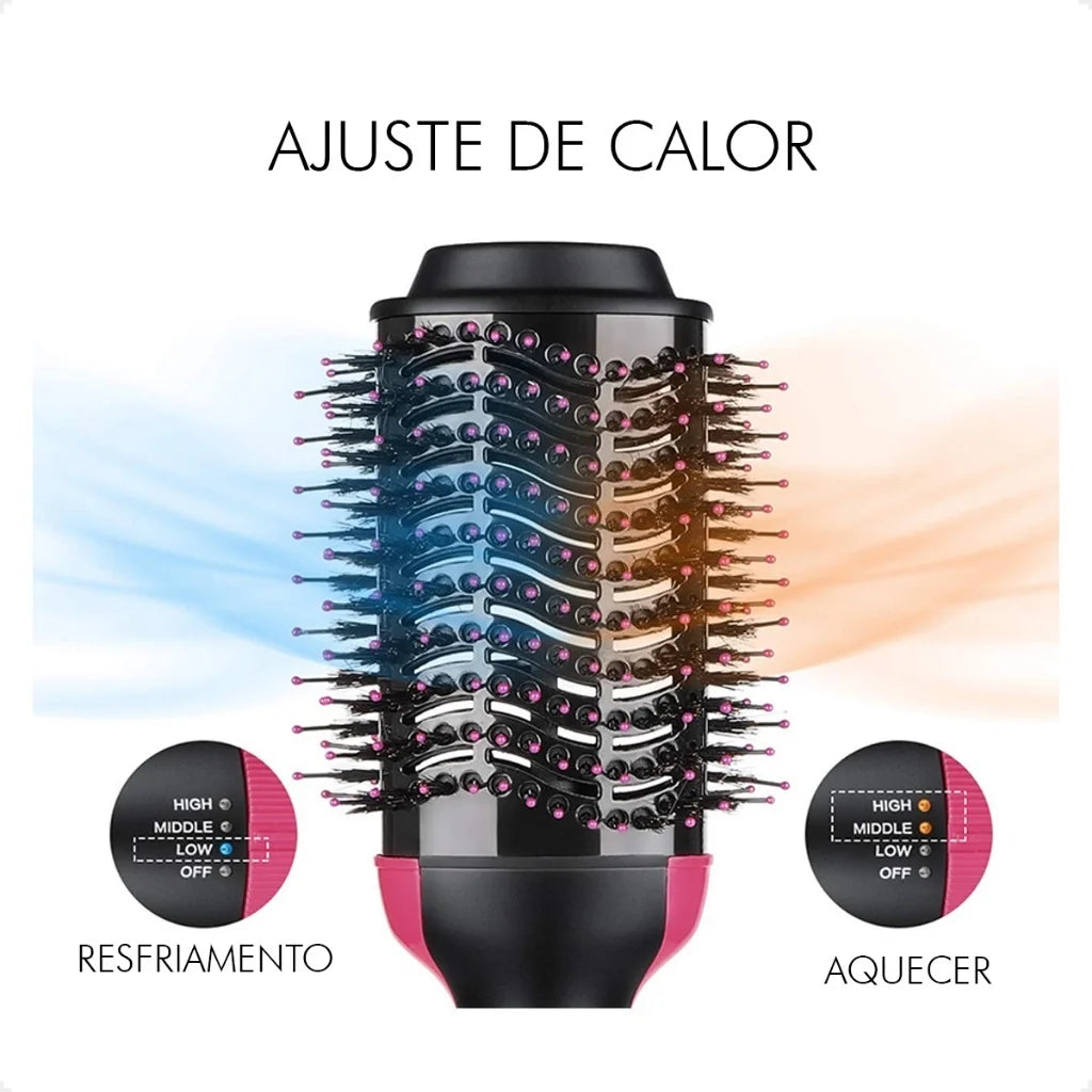 Escova Secadora Alisador Elétrica