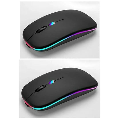 Mouse Sem Fio com Bluetooth Recarregável Wireless Led