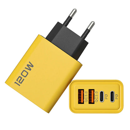 USB C PD carregador do telefone, carga rápida 3.0, tipo C, adaptador de carregamento rápido para iPhone 15, 14, Samsung, Xiaomi, Huawei, 4 portas