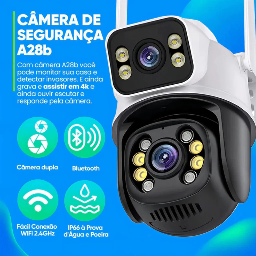 Câmera de Segurança A28B WiFi Dual 1080P 3MP