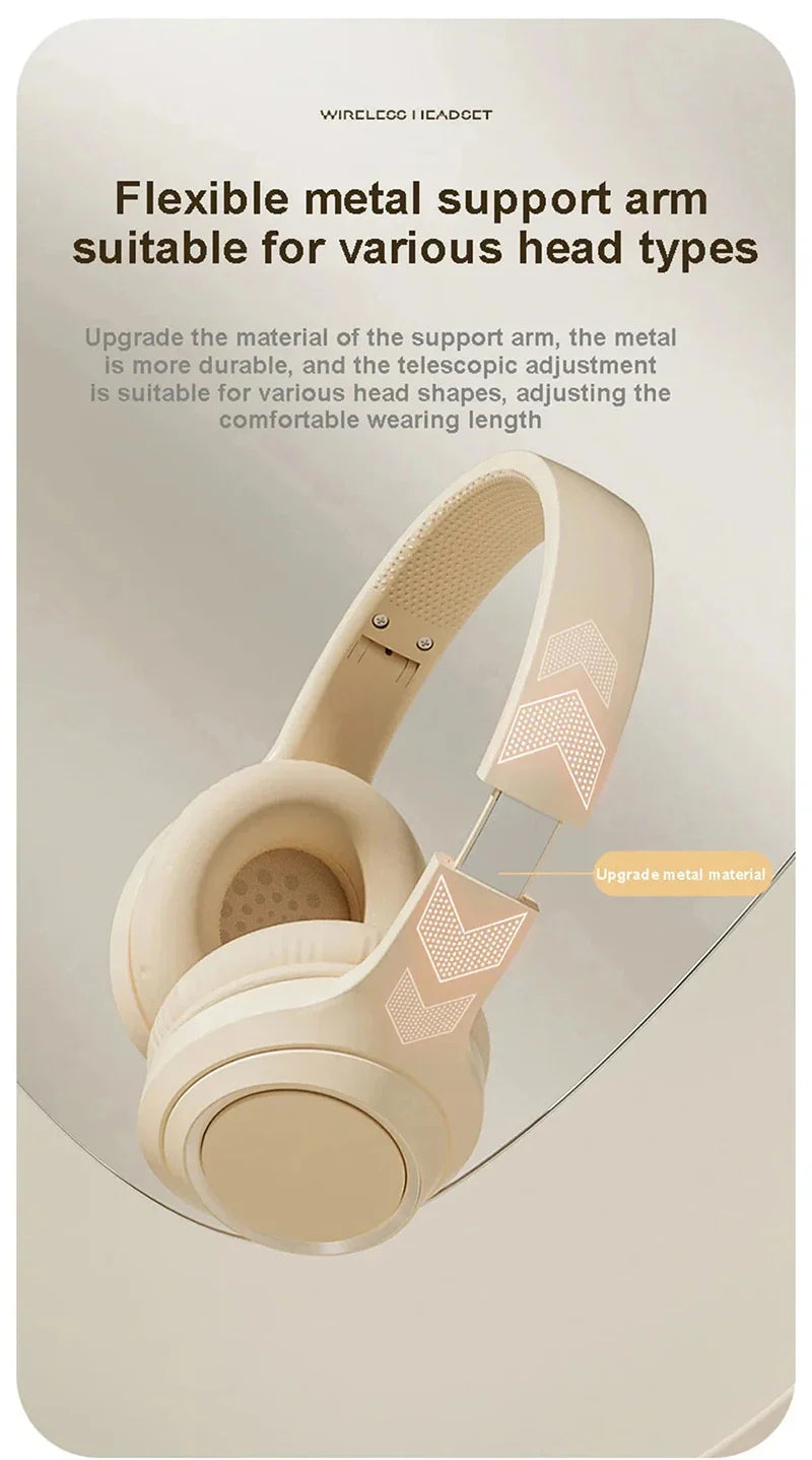 XIAOMI-TH30 Fones de ouvido sem fio Bluetooth 5.3, Gaming Headset, fone de ouvido esportivo com microfone Music Earbuds, fones de ouvido dobráveis, 250mAh