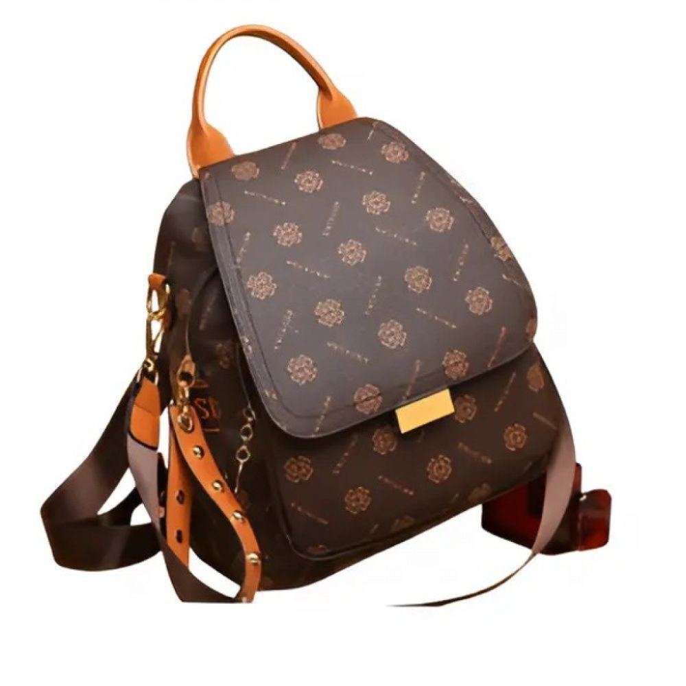 Mochila tamanho médio de couro feminina design elegante